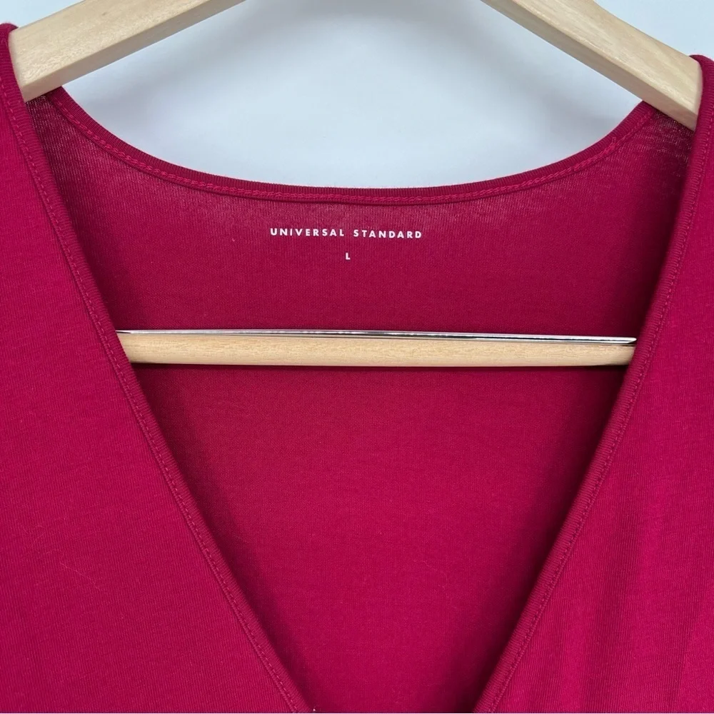 Universal Standard Asymmetrical Cotton‎ Long Sleeve Dress